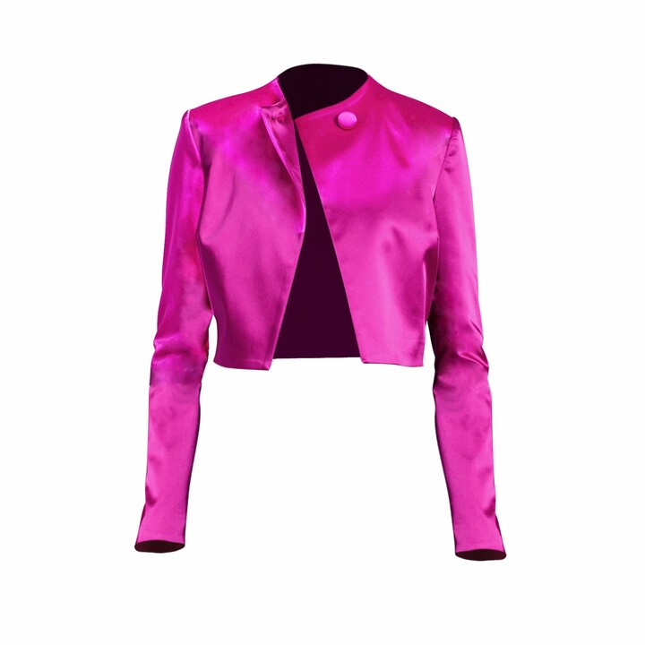 satin cropped jacket