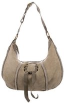 Thumbnail for your product : Nina Ricci Leather-Trimmed Shearling Hobo