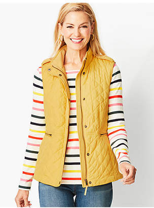 Talbots Quilted Fleece-Lined Vest