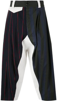 Vivienne Westwood multi-stripes drop-crotch trousers - men - Cotton/Linen/Flax/Virgin Wool - 50