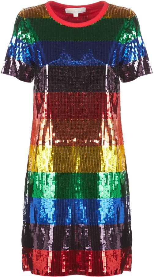 michael kors rainbow dress
