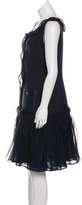 Thumbnail for your product : Oscar de la Renta Silk-Accented Wool Dress w/ Tags