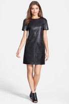Thumbnail for your product : Halogen Leather & Ponte Knit Shift Dress