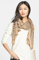 Thumbnail for your product : Tory Burch 'Reva - Leopard' Wool Gauze Scarf