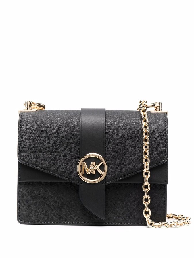 MICHAEL KORS Greenwich Small Color-Block Logo and Saffiano Leather
