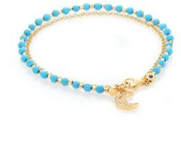 Astley Clarke Biography White Sapphire & Turquoise Moon Beaded Friendship Bracelet