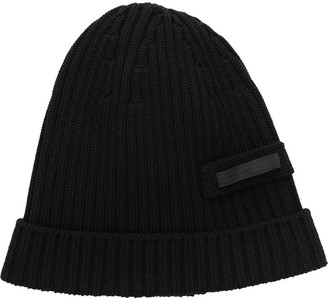 Prada Logo Patch Beanie - ShopStyle Hats