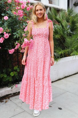 Grazia Dress Atterley Women Clothing Dresses Maxi Dresses Capri Coral Blush 