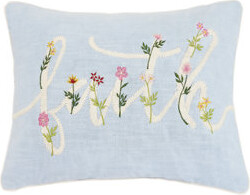 Laurel and Mayfair Faith Embroidered Cotton Throw Pillow