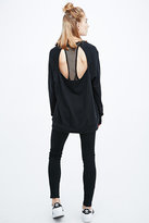 Thumbnail for your product : Sparkle & Fade Sport Mesh Insert Sweatshirt in Black