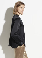 Thumbnail for your product : Vince Slim Satin Band Collar Blouse