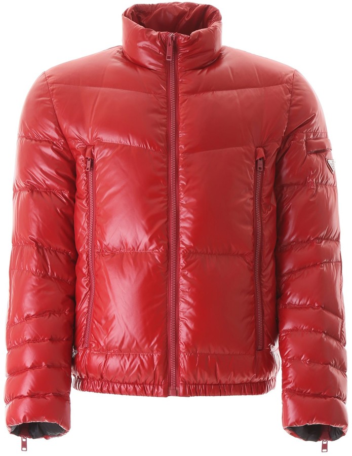 Prada Triangle Logo Puffer Jacket ShopStyle Outerwear