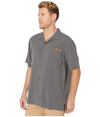 Tommy Bahama Forecast Mostly Mild Camp Shirt (Onyx) Men's Clothing