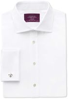 Thumbnail for your product : Charles Tyrwhitt Classic fit semi-spread collar luxury twill white shirt
