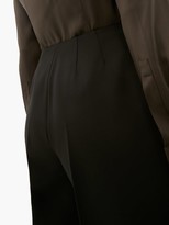 Thumbnail for your product : Bottega Veneta High-rise Wool Twill Trousers - Black