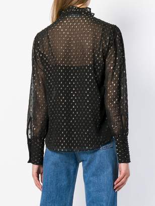 MiH Jeans Astel sheer embellished shirt