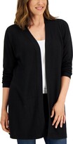 Thumbnail for your product : Karen Scott Women's Open-Stitch Open-Front Cardigan, Created for Macy's