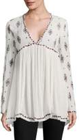 Thumbnail for your product : Free People Diamond Embroidered Bell-Sleeve Tunic