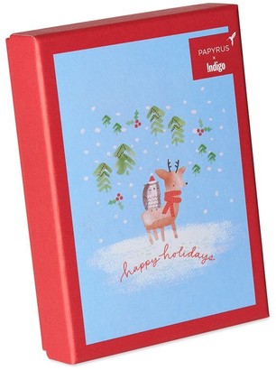 Papyrus Holiday Boxed Cards Deer and Owl
