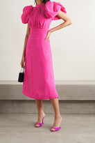 Thumbnail for your product : Rotate by Birger Christensen Dawn Open-back Satin-jacquard Midi Dress