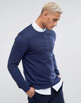 Thumbnail for your product : Jack Wills Seabourne Cashmere Mix Crew Neck Jumper In Navy Marl
