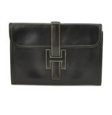 Thumbnail for your product : Hermes Authentic Pre-Owned Black Jige Clutch