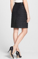 Thumbnail for your product : Milly Metallic Tweed & Leather Pencil Skirt