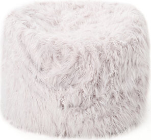 Latitude Run 5 Foot Rounded Faux Fur Lavender Bean Bag - Comfortable, Stylish Home Decor 52 In. X , Modern