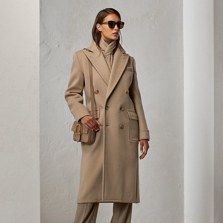 Camel Double Breasted Coat | Shop the world's largest collection 