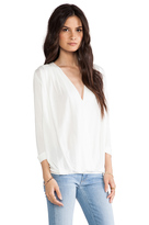 Thumbnail for your product : Dolan Rolled Sleeve Cross Front Blouse
