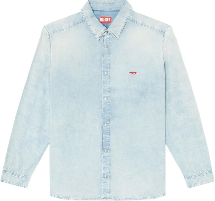 Diesel D-Simply bleach-effect denim shirt