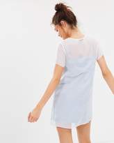 Thumbnail for your product : Calvin Klein Jeans Double Layer Sheer Short Sleeve Dress