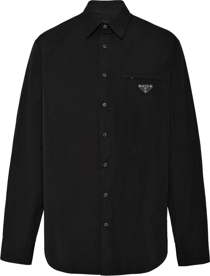 Prada Enamel Triangle-Logo Shirt