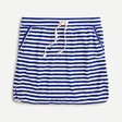 J.Crew-striped drawstring skirt in towel terry