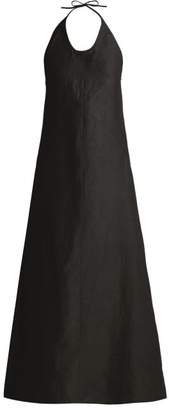 Raey Backless Seam Detail Halterneck Dress - Womens - Black