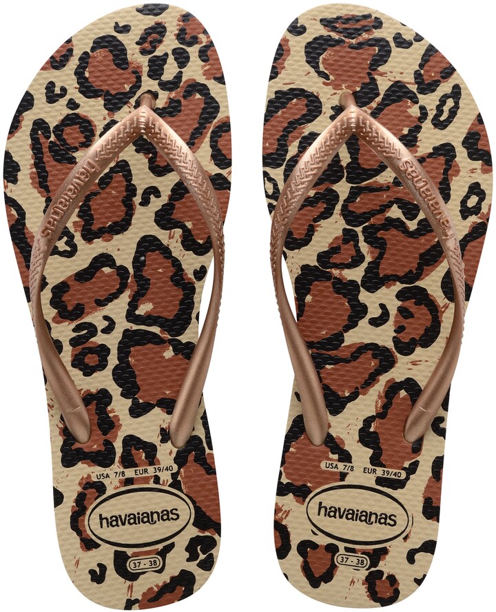 leopard skin flip flops