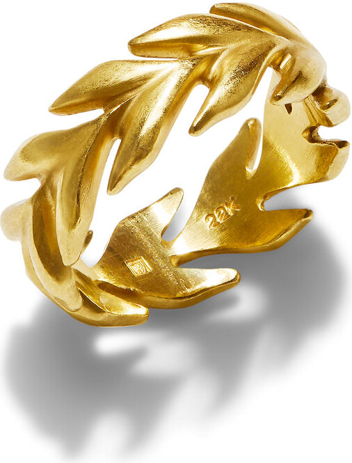 Cathy Waterman Wheat Band 22K Yellow Gold Ring