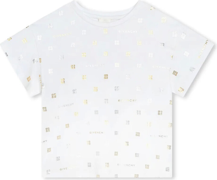 Givenchy Kids 4G-print metallic T-shirt