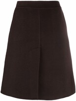 Thumbnail for your product : P.A.R.O.S.H. A-line wool midi skirt
