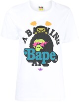 Thumbnail for your product : A Bathing Ape graphic-print cotton T-shirt