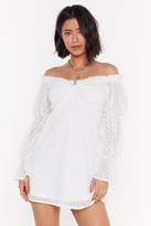 Thumbnail for your product : Nasty GalNasty Gal Womens Chevron Jacquard Bustier Detail Swing Dress - White - 12, White
