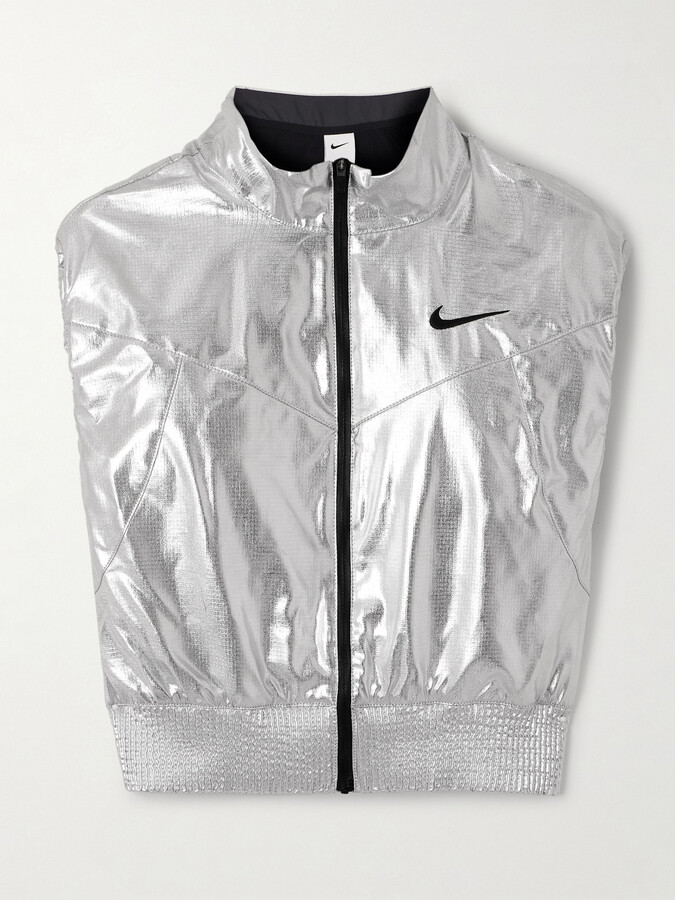 Nike Embroidered Metallic Ripstop Vest - x small