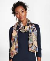 Thumbnail for your product : Brooks Brothers Kaleidoscope Floral-Print Silk Chiffon Oblong Scarf