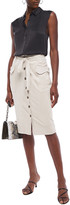 Thumbnail for your product : Each X Other Belted Faux Suede Midi Skirt