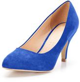 Thumbnail for your product : Shoebox Shoe Box Lorraine Almond Toe Mid Heel Court Shoes Imi Suede