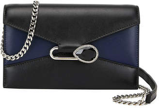 Alexander McQueen Mini Pin Two-Tone Leather Shoulder Bag