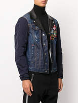 Thumbnail for your product : DSQUARED2 denim and leather patch jacket