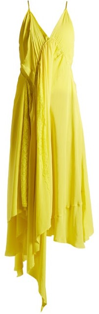 balenciaga yellow dress