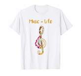 Thumbnail for your product : Music Is Life Treble Clef T-Shirt For Music Lovers & Artists