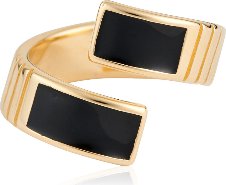 IVI Plated Enamel Twist Ring